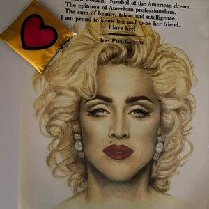 MADONNA ICONIC JEAN PAUL GAULTIER 1990’S VERY RARE MINT POSTER !!!!